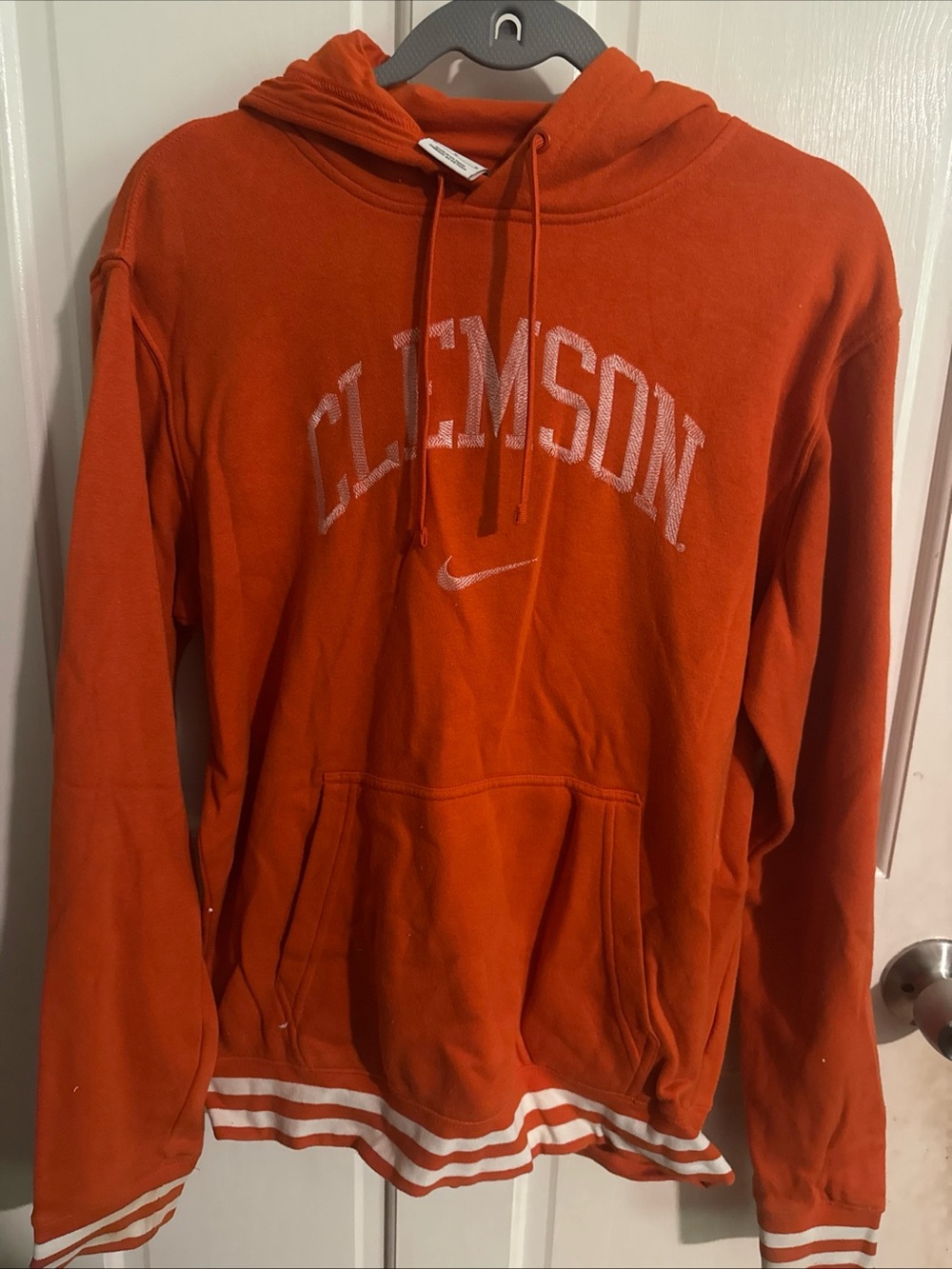 Nike Orange Clemson Pullover Hoodie vintage  - Men's